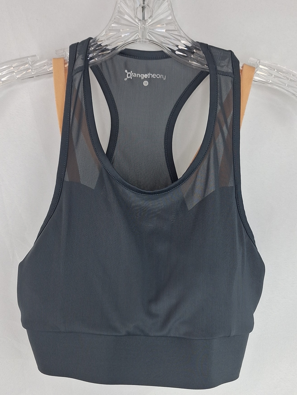 Orangetheory Women's Dark Gray Mesh Racerback Sports Bra